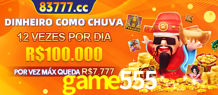 Banner do programa de recompensas Recomende para amigos do game555, detalhando os bônus por convidar amigos, com prêmios que chegam a R$288.888.