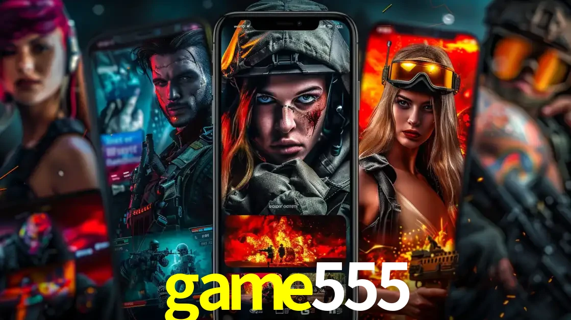 Montagem de telas de celular mostrando diversos personagens, masculinos e femininos, de um jogo de tiro, ilustrando a diversidade de equipes de e-sports para apostar no game555.